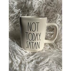 Rae Dunn NOT TODAY SATAN Mug Ceramic 16 oz